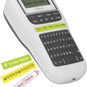 Brother P-Touch Label Maker, PTH110, Thermal Transfer Inkless Pocket Printer, Portable, Lightweight QWERTY Keyboard, One-Touch Keys & Multiple Templates for Home & Office Organization on The go
