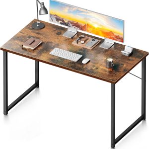 Coleshome 48 Inch Computer Desk, Modern Simple Style Desk for Home Office, Study Student Writing Desk, Vintage